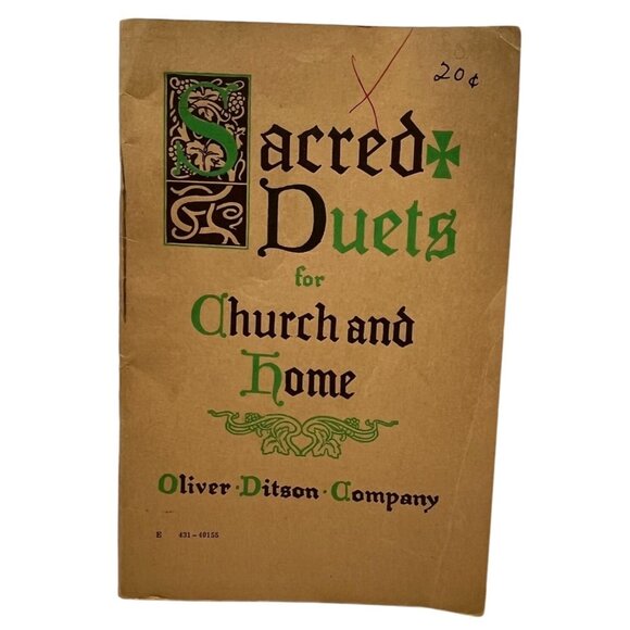 Sacred Duets for Church and Home Vocal Songbook 1903 Sheet Music Songs - Picture 1 of 9